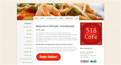 Desktop Screenshot of 518cafe.com